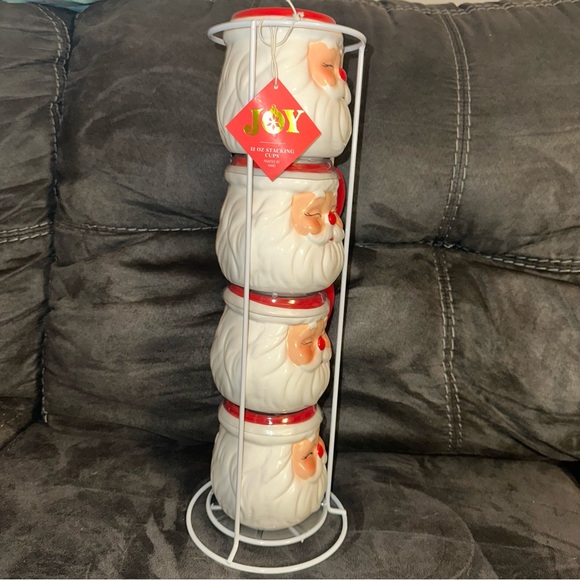 NEW Unused Stackable Santa Mugs - Perfect Christmas Gift or Holiday Decor - Picture 5 of 8